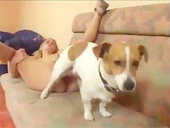Short But Good.. Woman Love Her Dogs Huge Cock