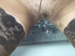 private pantyhose piss